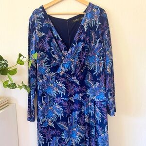 Ralph Lauren Long Sleeve Floral Dress – Size 18W